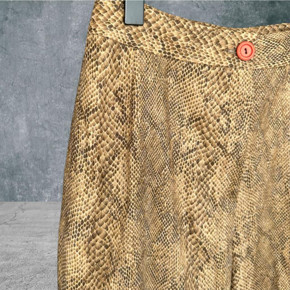 二手 YINGDAR 咖啡 蛇紋鱗片獨特個性 野性狩獵風 長褲 VA430 ﹝凡賽蘇﹞-細節圖2