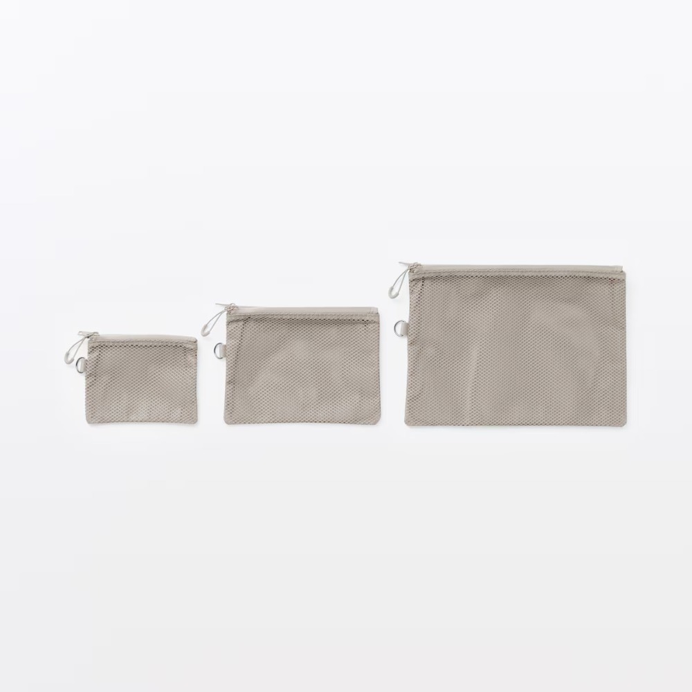 【預購】日本 MUJI 無印良品 聚酯纖維雙拉鍊袋-規格圖11