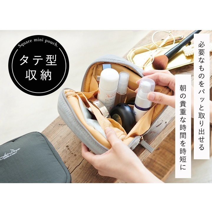 【預購】日本 LIZDAYS 防潑水大開口化妝包-細節圖3