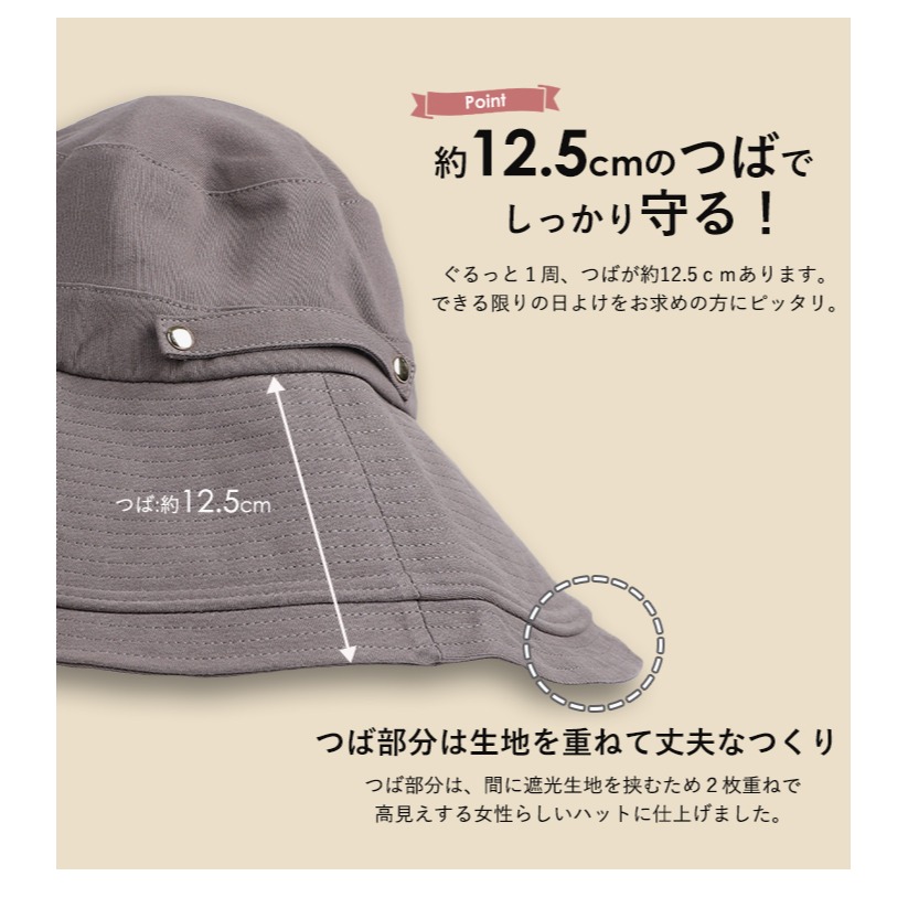 【預購】日本 LIZDAYS UV剪裁寬檐帽-細節圖8