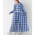 【預購】日本 OMNES 雙紗多扣縮褶長袖洋裝-規格圖11