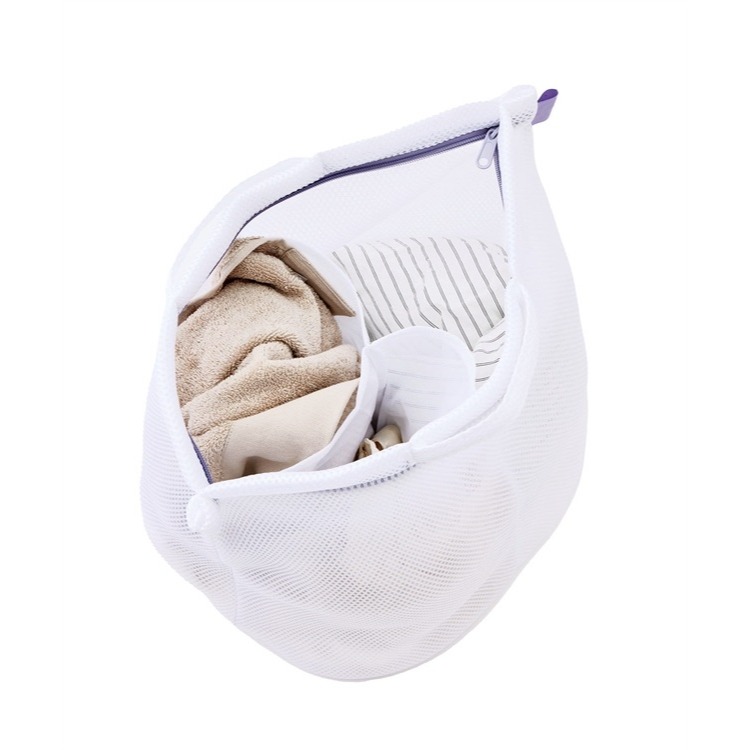 【預購】日本 3COINS 三口袋提把洗衣網-細節圖2
