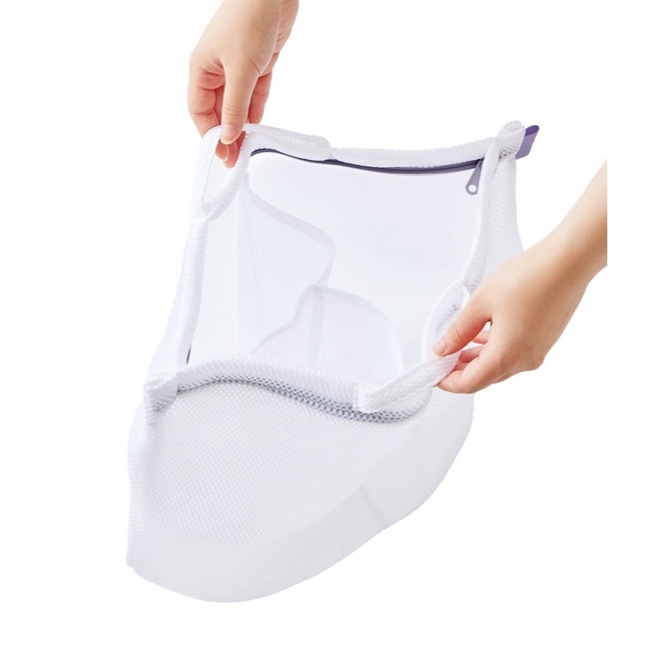 【預購】日本 3COINS 三口袋提把洗衣網-細節圖4
