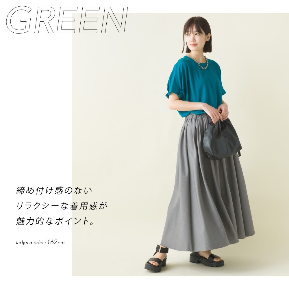 【預購】日本 OMNES 接觸涼感 褶袖設計短袖上衣-細節圖7