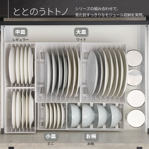 【預購】日本製 Richell 利其爾 TOTONO 廚房抽屜分類盒 可串連餐盤收納架（白色新款）-細節圖4