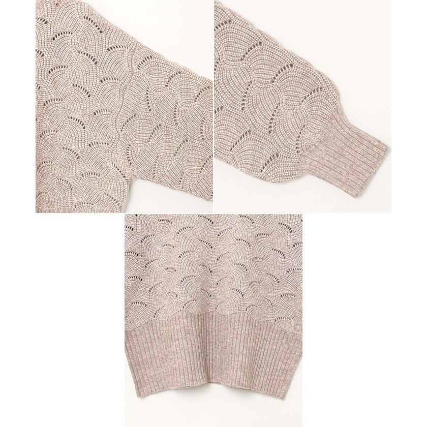 【預購】日本 Alma Design 鏤空針織長袖上衣 秋冬-細節圖8