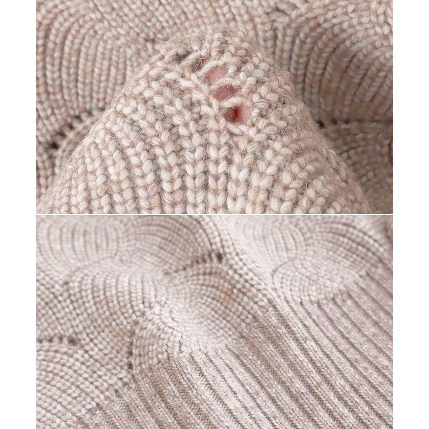 【預購】日本 Alma Design 鏤空針織長袖上衣 秋冬-細節圖9