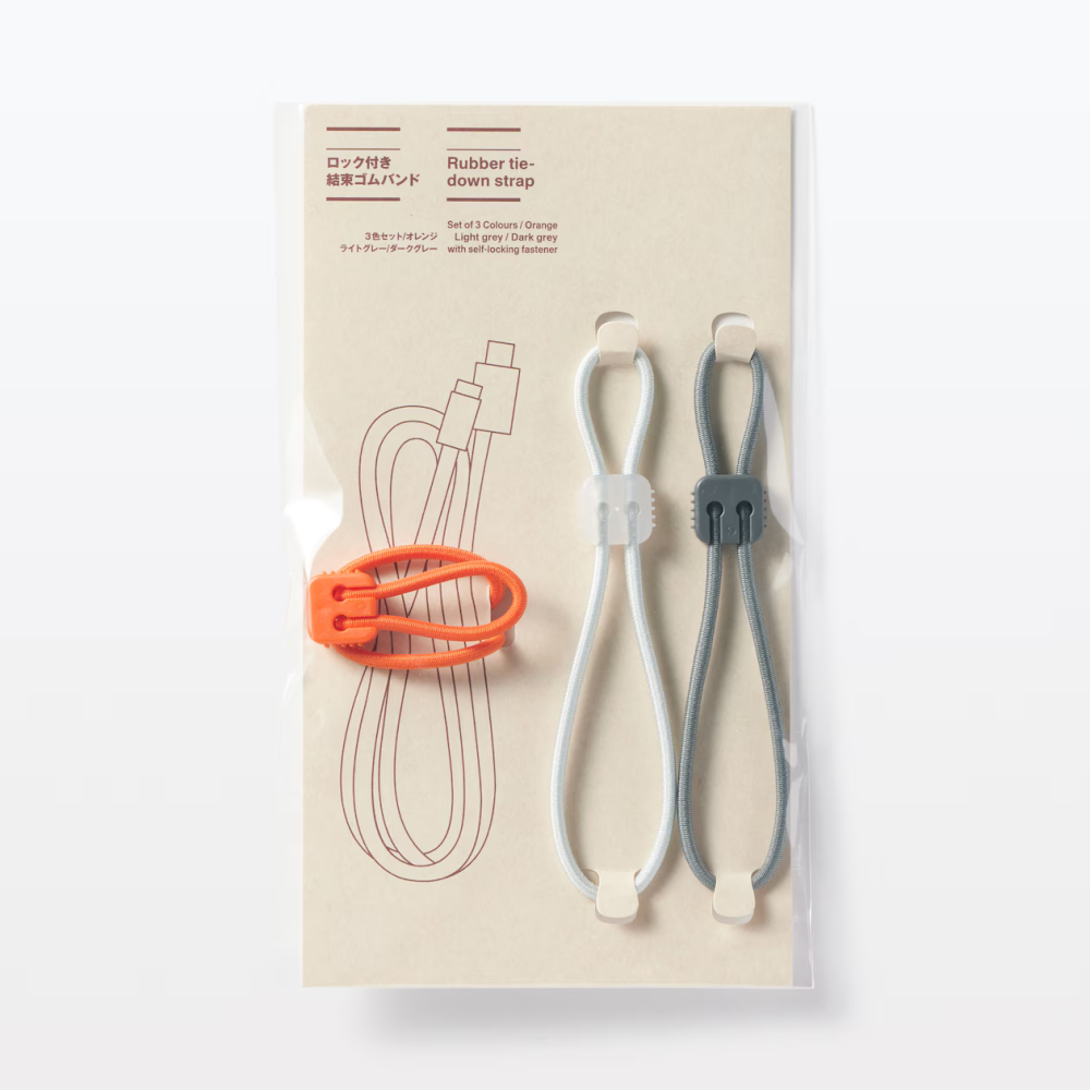 【預購】日本製 MUJI 無印良品 可固定矽膠束帶（三色組）-細節圖2
