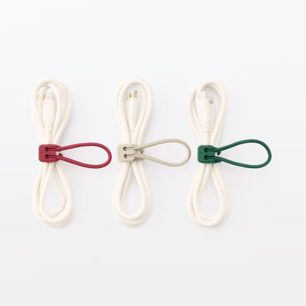 【預購】日本製 MUJI 無印良品 可固定矽膠束帶（三色組）-細節圖9