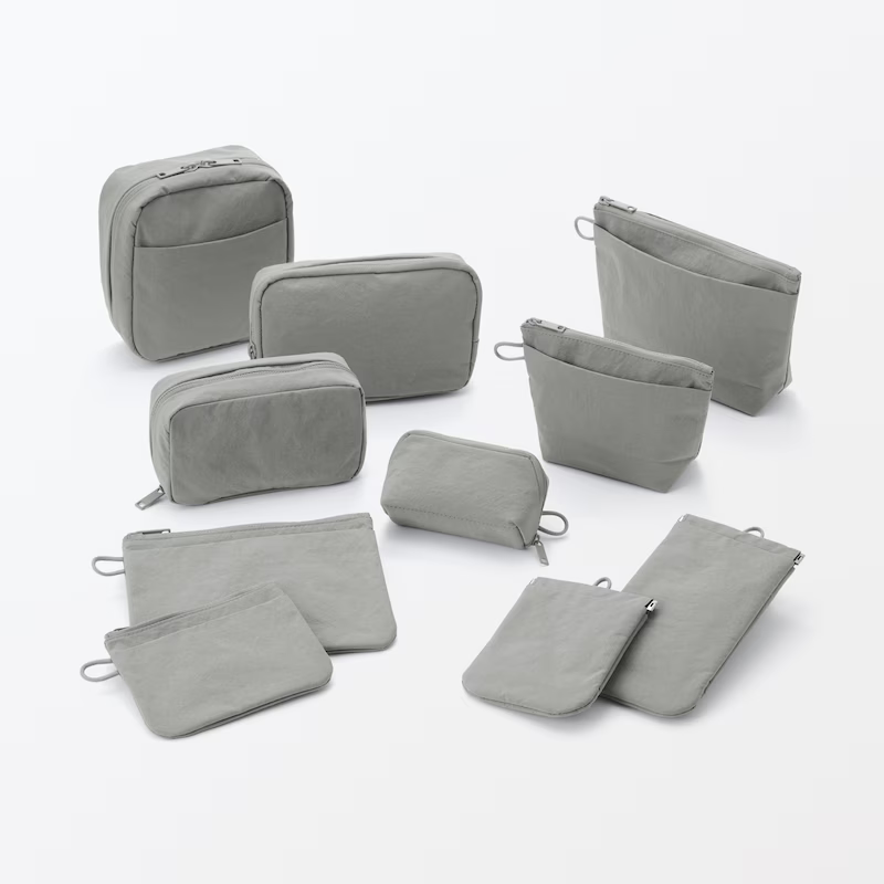 【預購】日本 MUJI 無印良品 2025年新上市 皺褶尼龍收納包-細節圖2