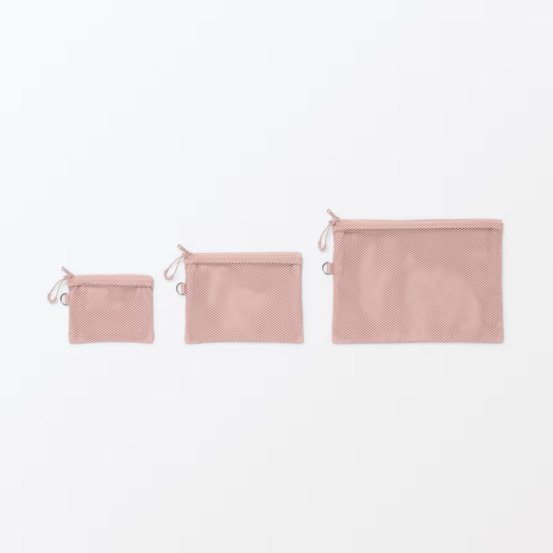 【預購】日本 MUJI 無印良品 聚酯纖維雙拉鍊袋-規格圖11