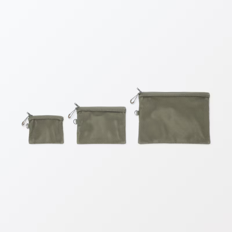 【預購】日本 MUJI 無印良品 聚酯纖維雙拉鍊袋-規格圖11