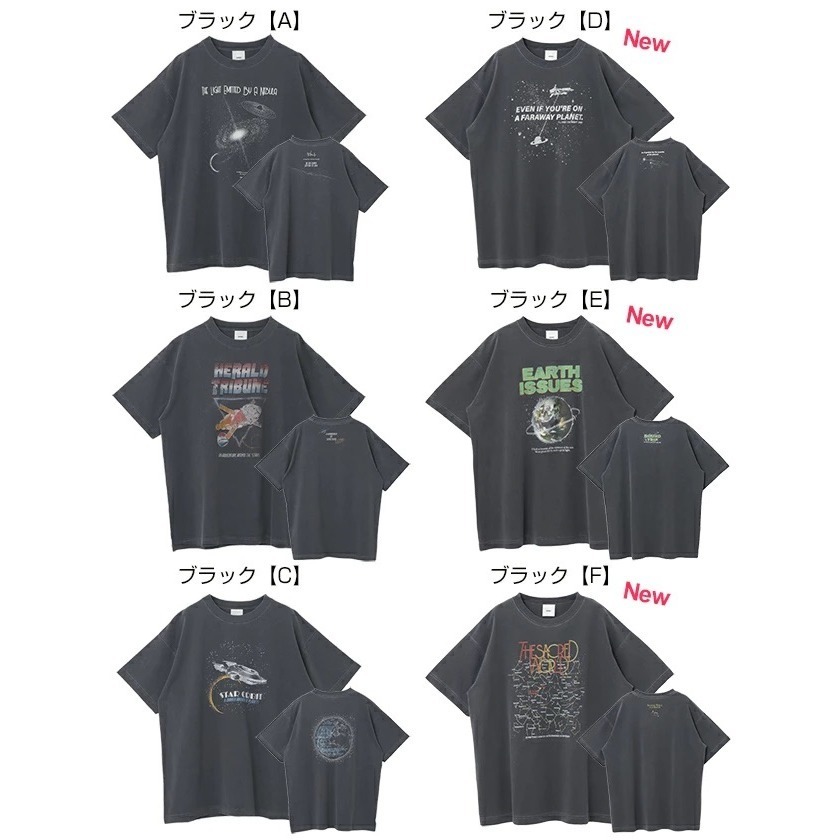【預購】日本 ANME 宇宙印花 中性短袖T恤 M/L/XL/XXL-細節圖3