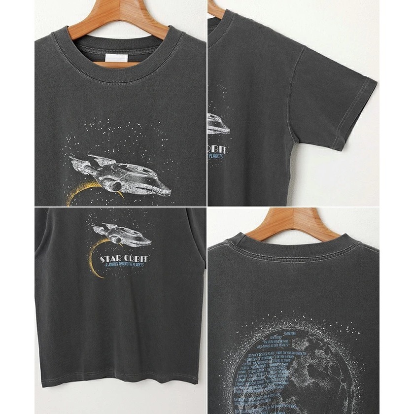 【預購】日本 ANME 宇宙印花 中性短袖T恤 M/L/XL/XXL-細節圖9