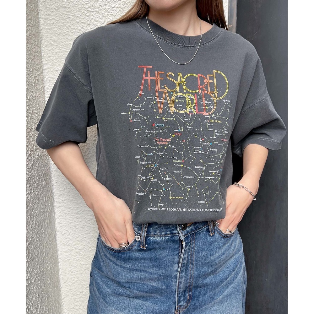【預購】日本 ANME 宇宙印花 中性短袖T恤 M/L/XL/XXL-規格圖11