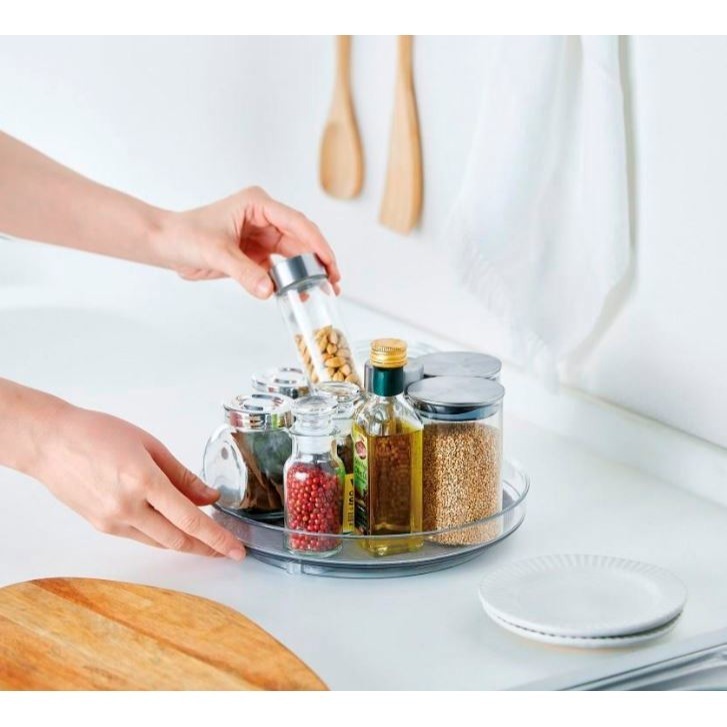 【預購】日本 COGIT 透明冰箱旋轉置物盤 (淺型/深型)-細節圖4