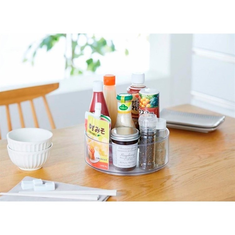 【預購】日本 COGIT 透明冰箱旋轉置物盤 (淺型/深型)-細節圖9
