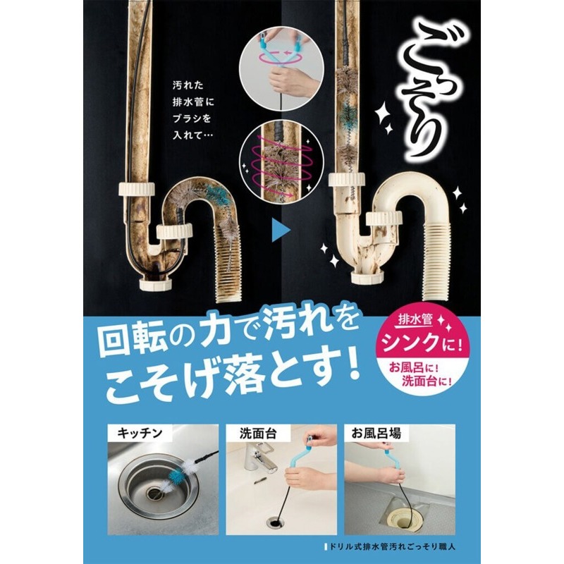 【預購】日本 COGIT 旋轉式排水管污垢清除器-細節圖2