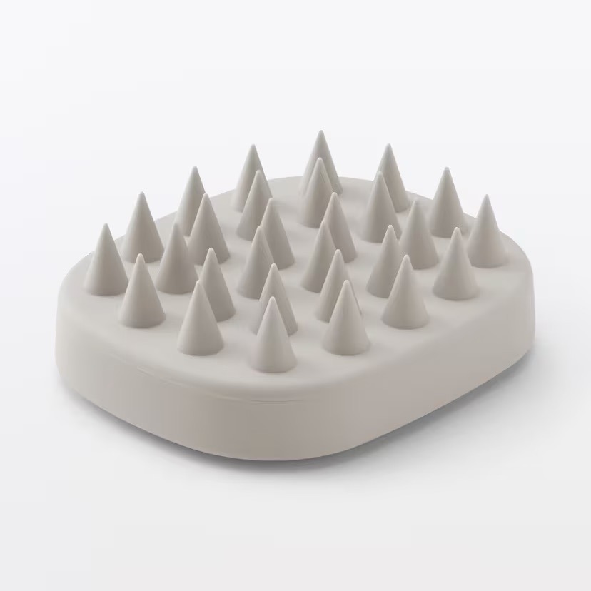 【預購】日本 MUJI 無印良品 矽膠頭皮按摩刷 / 矽膠洗髮按摩刷-細節圖2