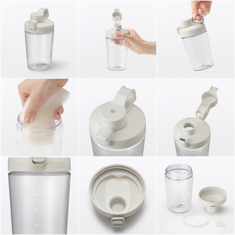 【預購】日本 MUJI 無印良品 廣口徑一鍵開啟隨手水壺-細節圖2