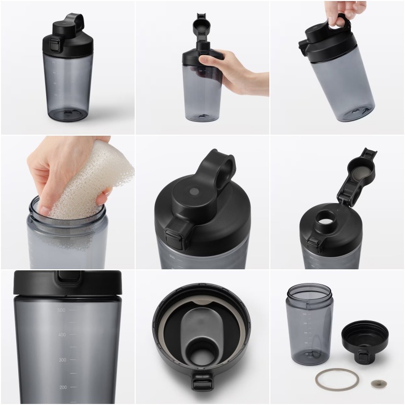 【預購】日本 MUJI 無印良品 廣口徑一鍵開啟隨手水壺-細節圖3