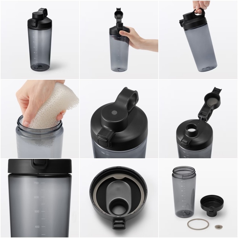 【預購】日本 MUJI 無印良品 廣口徑一鍵開啟隨手水壺-細節圖5