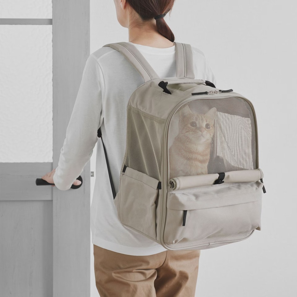 【預購】日本 MUJI 無印良品 寵物用背包型外出提袋-細節圖10