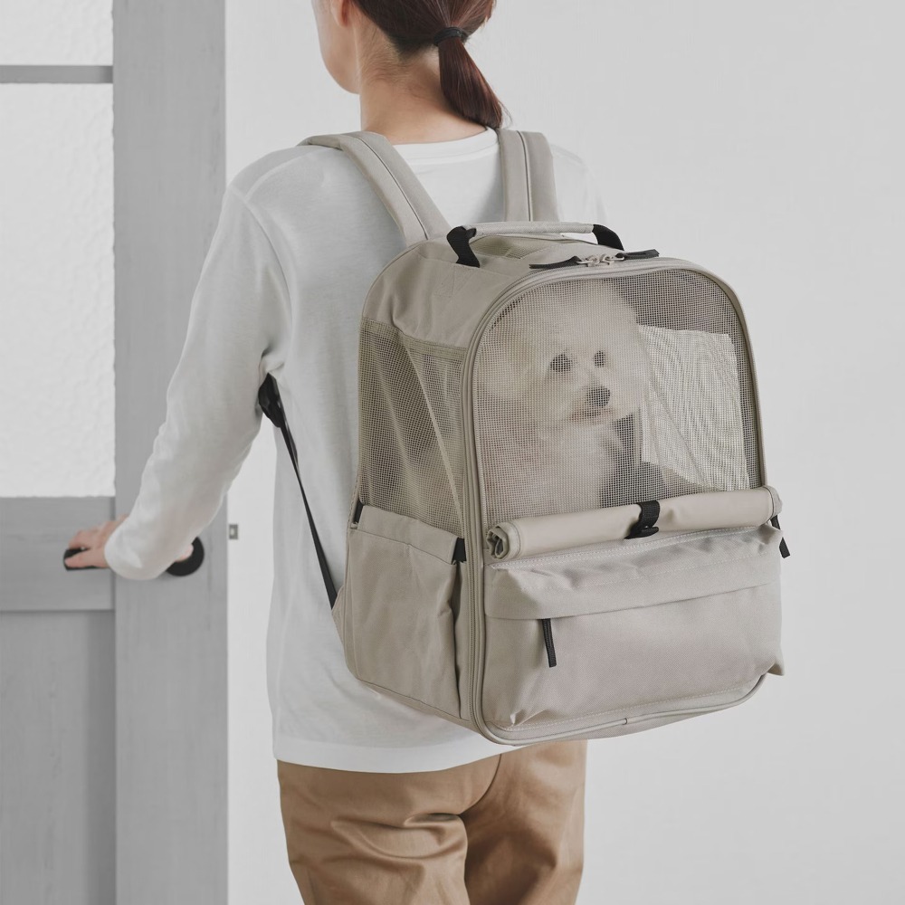 【預購】日本 MUJI 無印良品 寵物用背包型外出提袋-細節圖11