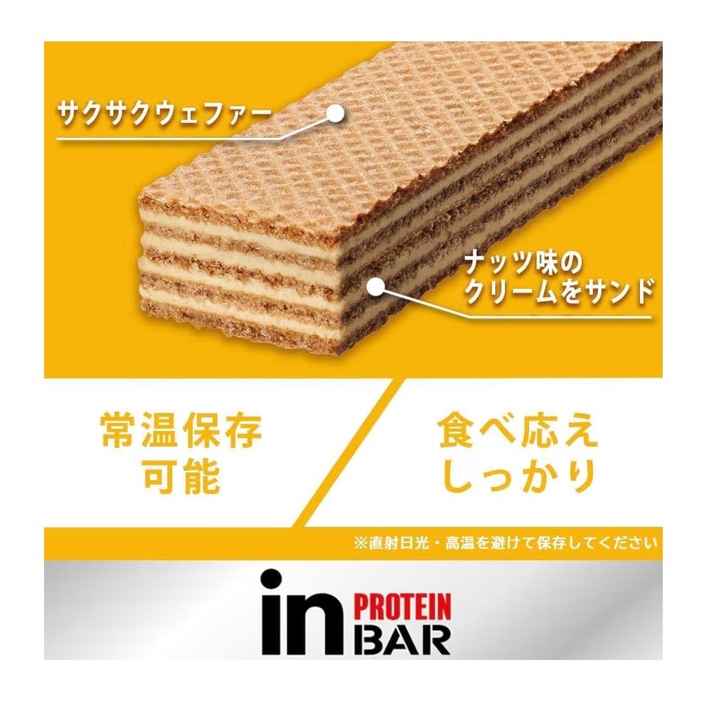 【日本】森永 inBAR 蛋白棒 高蛋白威化餅 花生 10g蛋白・不易融化・健身補給零食｜in PROTEIN BAR-細節圖3