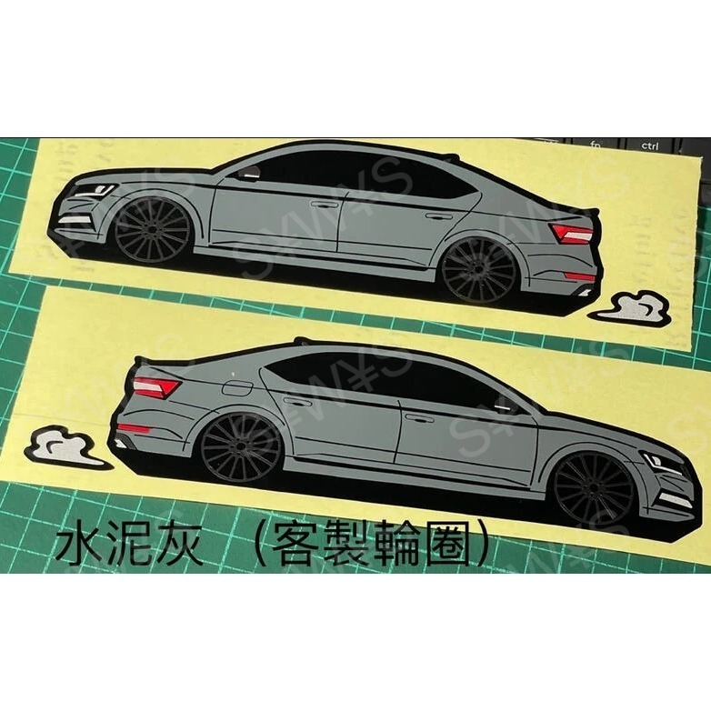 skoda 防水 貼紙 superb combi 掀背 sportline mk3.5 反光貼 客製車身車窗 車貼後擋貼-細節圖5