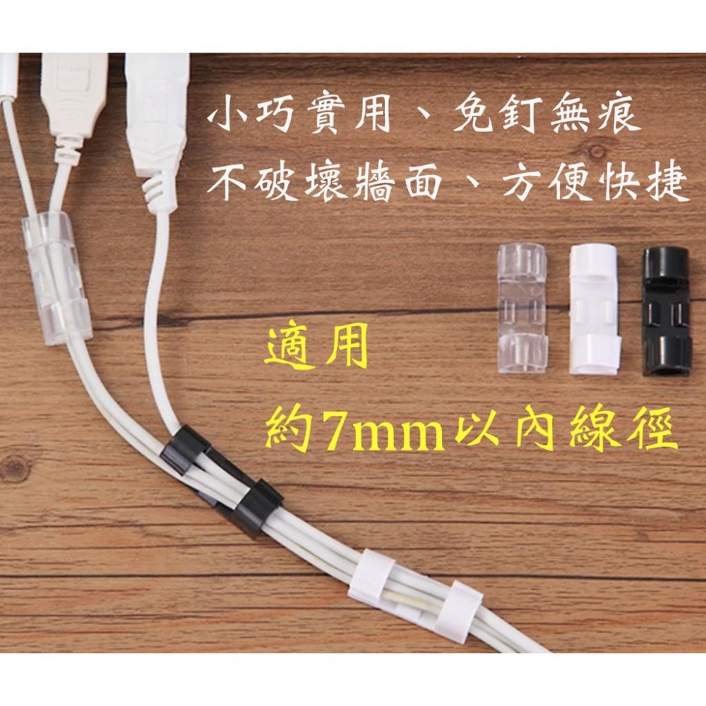 2卡40入 整線扣 線材理線器 附3M雙面膠 配線器 理線夾 線路固定 整理座 固線器 固定器 固線夾集線器 電線收納器-細節圖3