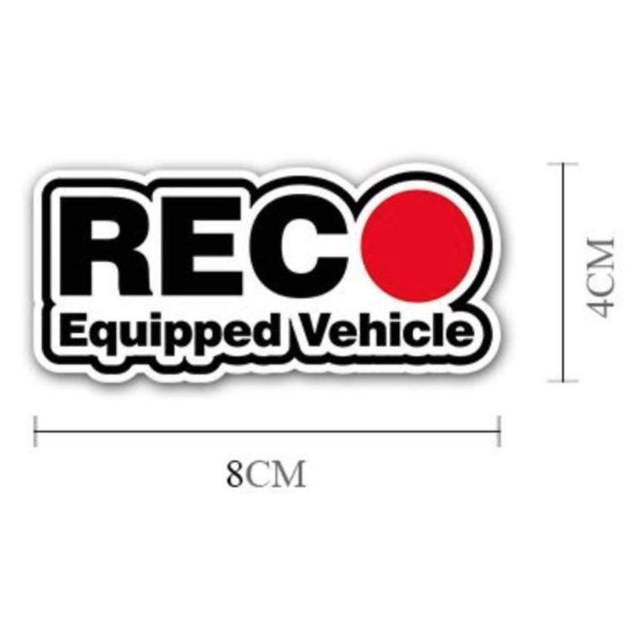 REC record 錄影 防水 貼紙 裝備車輛 行車紀錄 重機貼 警示貼 錄影中 車尾 反光貼 車貼-細節圖2