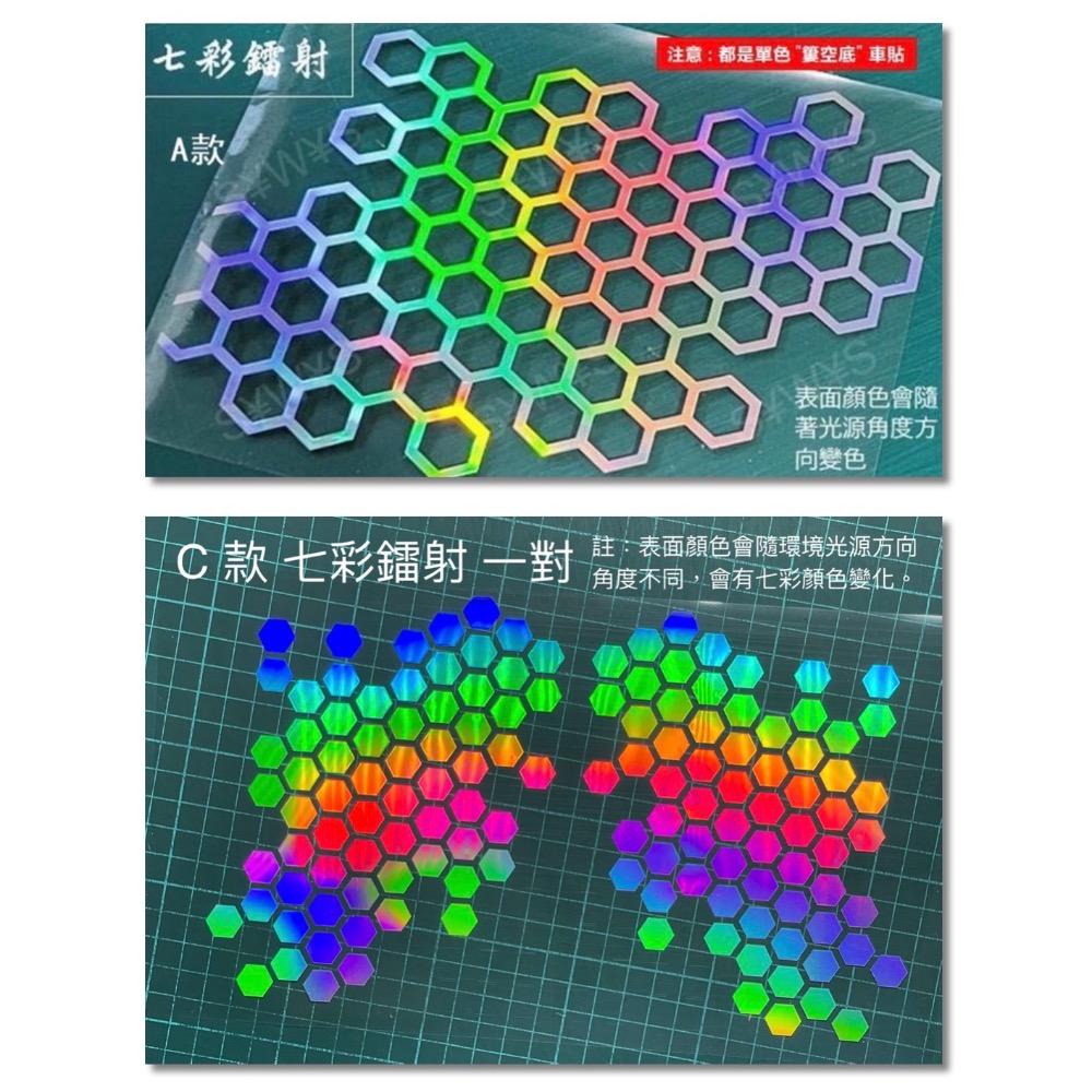 防水貼紙 蜂巢 網格圖樣 蜂槽 燈殼貼紙 單色簍空底 車貼 反光貼 裝飾 保桿貼 車窗貼 車燈貼 後擋貼 刮痕遮蔽 彩貼-細節圖8