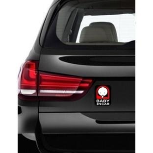 防水 貼紙 baby in car 可愛車貼 車尾貼 反光貼 後擋貼 車身貼紙 車貼 擋風玻璃貼 客製車貼-細節圖2