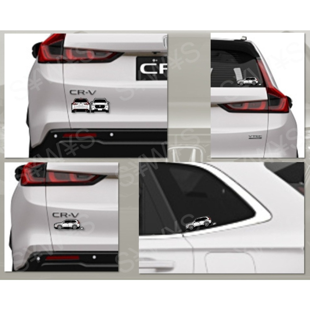 防水 貼紙 honda 6代 crv CR-V cr-v 本田 反光貼 後擋車貼 客製 玻璃貼 裝飾貼 貼紙-細節圖3