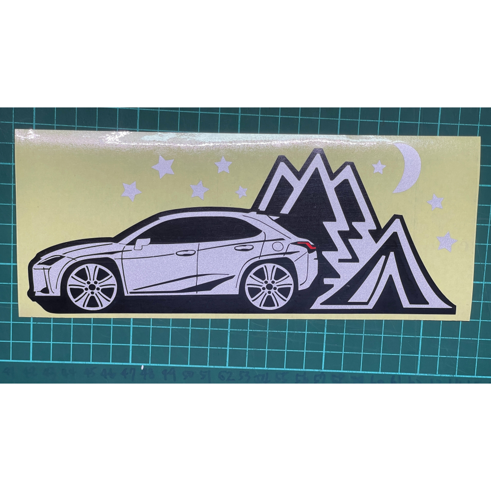防水貼紙 lexus ux camper 露營貼 LEXUS UX 後擋貼 車窗玻璃貼 車身貼紙 車貼 反光貼-細節圖2