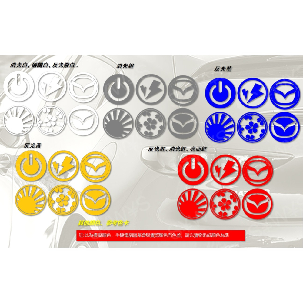 付刮板_ 防水 貼紙 電源logo 油箱蓋貼紙 mazda3 馬3 3代 4代 4門/5門 車貼 客製其他車款 油箱裝飾-細節圖8