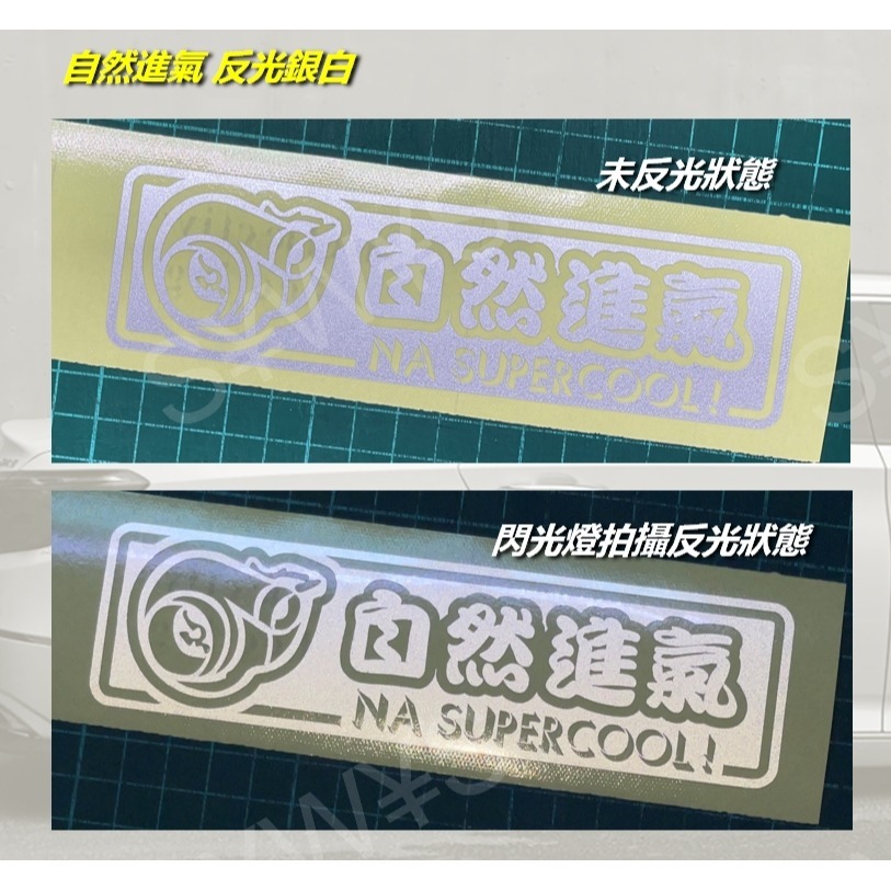 2張 防水 貼紙 自然進氣 反光貼 渦輪增壓 原廠設定 客製內容 車貼 車身貼 鈑金貼 後擋貼 單色簍空底 文字貼-細節圖3