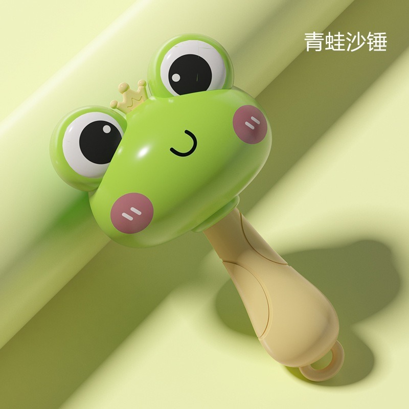 【小資特】小沙錘 青蛙沙錘 萌鴨沙錘 嬰兒早教玩具 兒童小搖鈴 新生兒寶寶抓握訓練 可啃咬水煮鈴-規格圖8