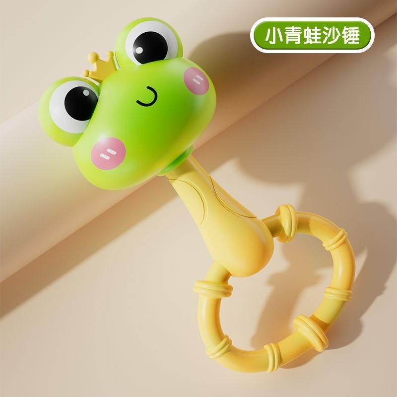 【小資特】小沙錘 青蛙沙錘 萌鴨沙錘 嬰兒早教玩具 兒童小搖鈴 新生兒寶寶抓握訓練 可啃咬水煮鈴-規格圖8