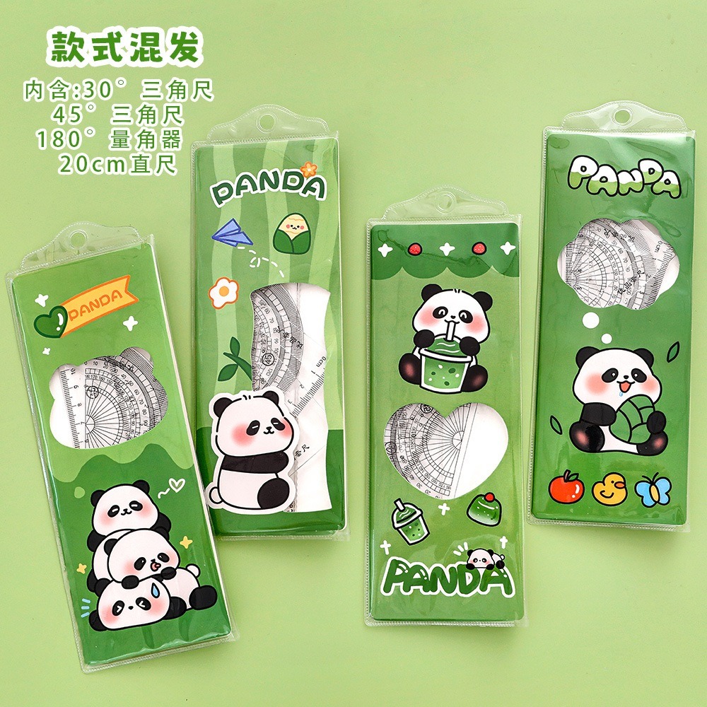【小資特】四件套組 三角尺 20cm尺 直尺 三角板 180度量角器 等腰三角尺 直角三角尺 文具 學校用 送禮-規格圖6