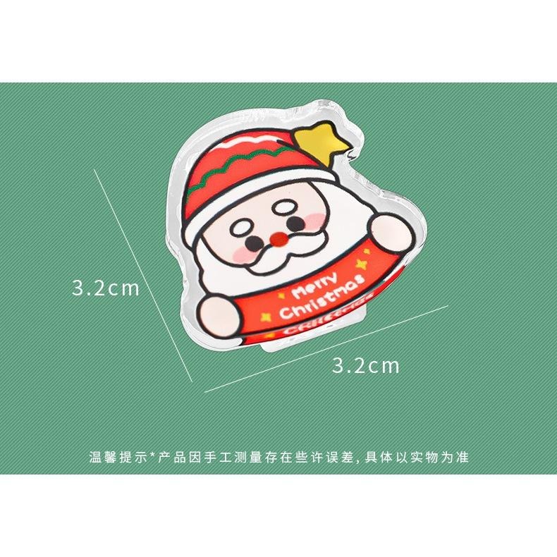 【小資特】聖誕壓克力夾子 零食封口夾 留言便簽夾 聖誕節禮物 裝飾夾 資料夾 文具-細節圖7