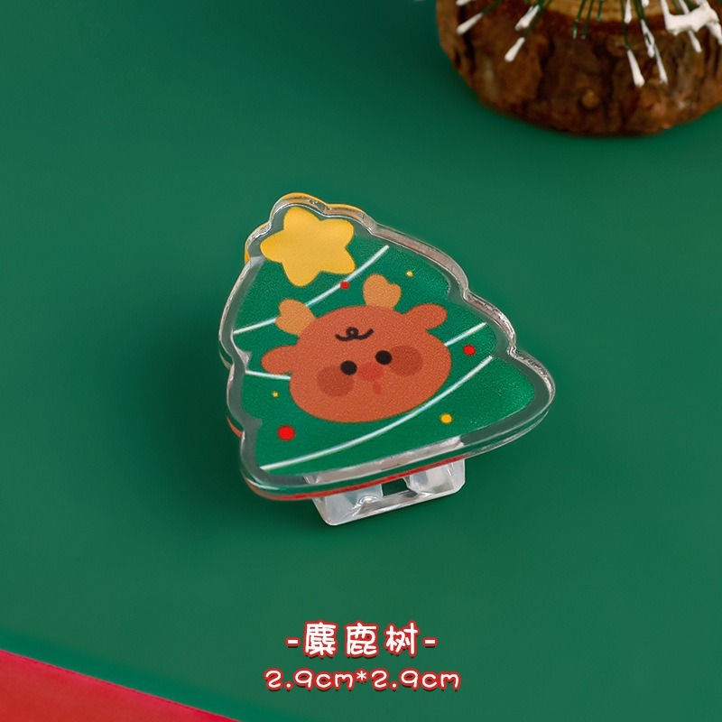 【小資特】聖誕壓克力夾子 零食封口夾 留言便簽夾 聖誕節禮物 裝飾夾 資料夾 文具-規格圖7
