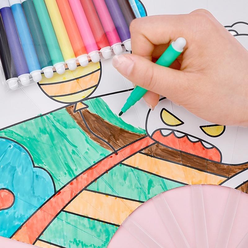 【小資特】彩色筆 12色套裝  方便攜帶 塗鴉水彩筆 塗鴉筆 標記筆-細節圖2