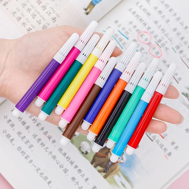 【小資特】彩色筆 12色套裝  方便攜帶 塗鴉水彩筆 塗鴉筆 標記筆-細節圖3