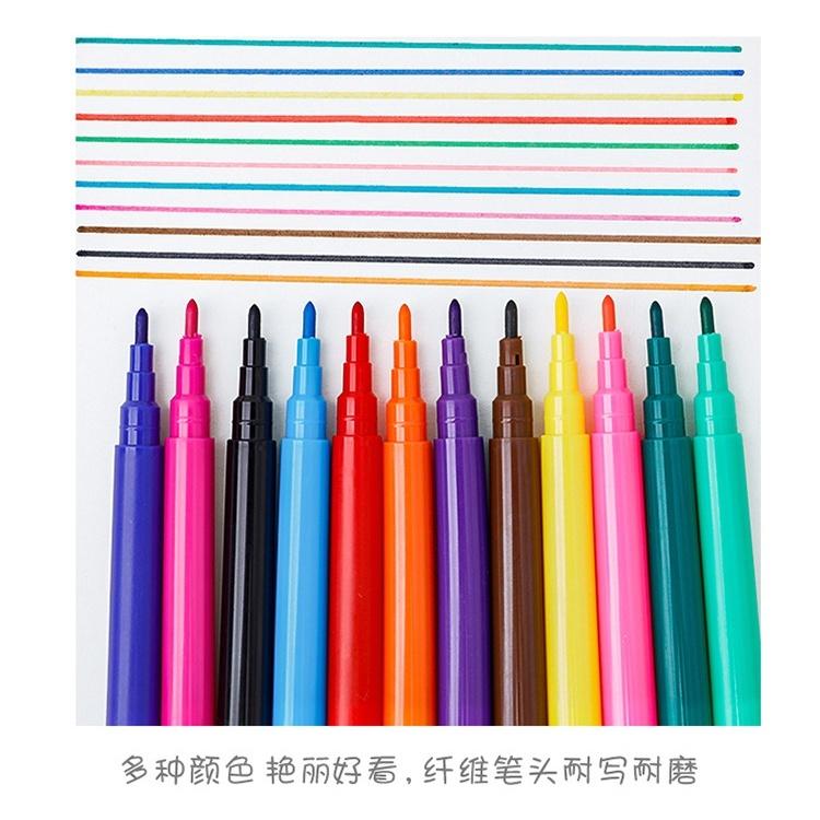 【小資特】彩色筆 12色套裝  方便攜帶 塗鴉水彩筆 塗鴉筆 標記筆-細節圖6