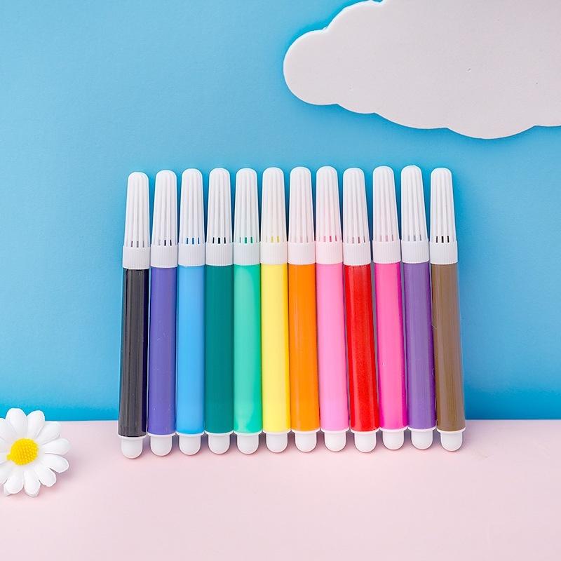 【小資特】彩色筆 12色套裝  方便攜帶 塗鴉水彩筆 塗鴉筆 標記筆-細節圖8
