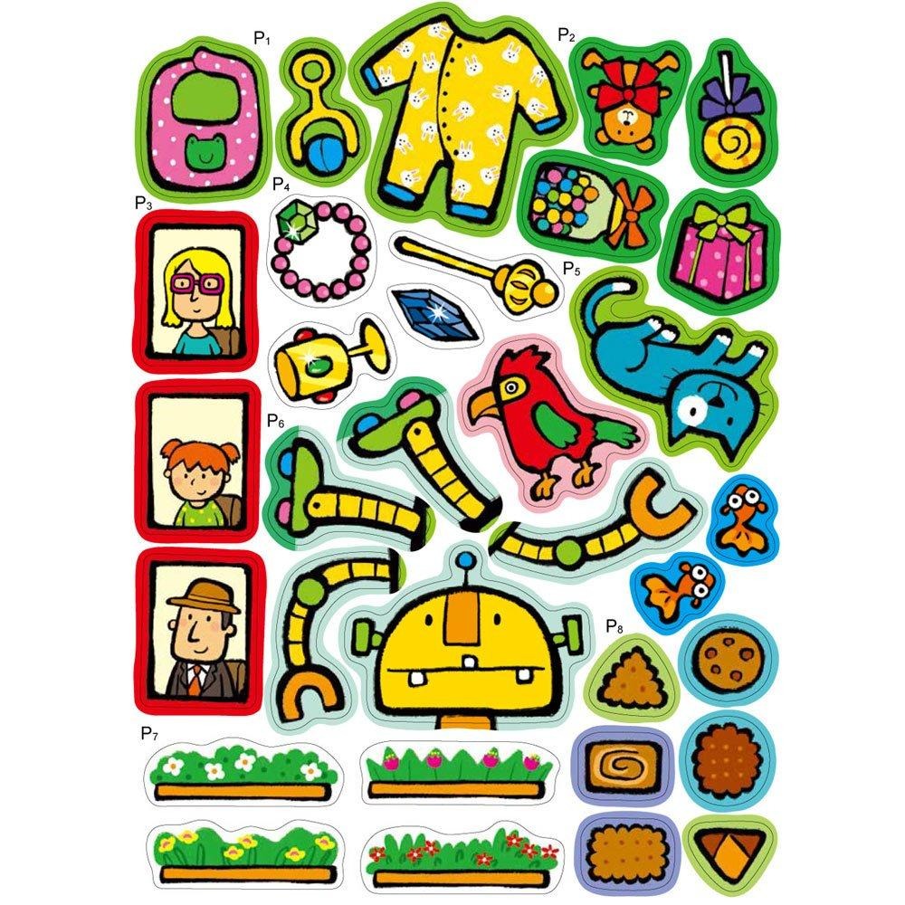 【小資特】5Q益智貼紙書 大象愛玩水 小兔子過生日 小豬愛跳舞 長頸鹿郊遊去 熊熊學打鼓 小貓咪開飛機 小鱷魚會開車-細節圖7