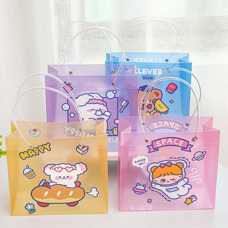 【小資特】美術袋 防水袋 提袋 可愛卡通袋 可愛手提袋 禮物袋 雜物袋 隨手袋 禮品袋 學生戶外便攜手提包-細節圖3