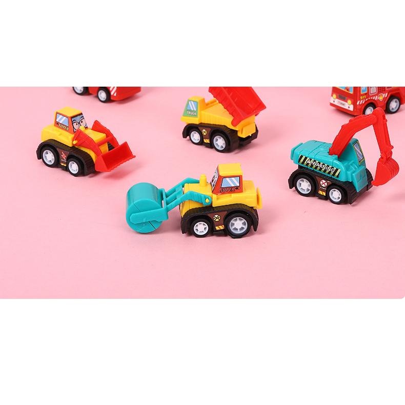 【小資特】提袋車 兒童迴力小汽車 玩具1袋6輛 迷你工程車 迷你消防車 迴力工程車  迴力消防車 玩具提袋-細節圖3